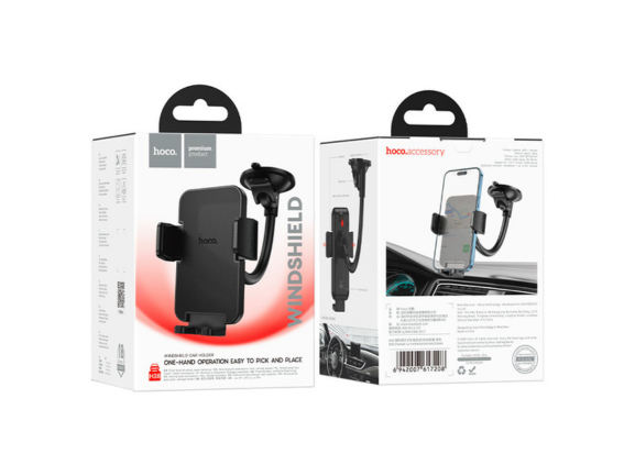 Hoco Car Holder H38 Cheetah – Dashboard & Windshield Mount, Black Hoco Car Holder H38 Cheetah – Dashboard & Windshield Mount, Black